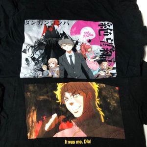 2 black anime tshirts,